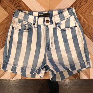 BDG High Waisted Striped Shorts Sz 25